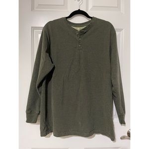 Covington henley tee sweater hunter olive green